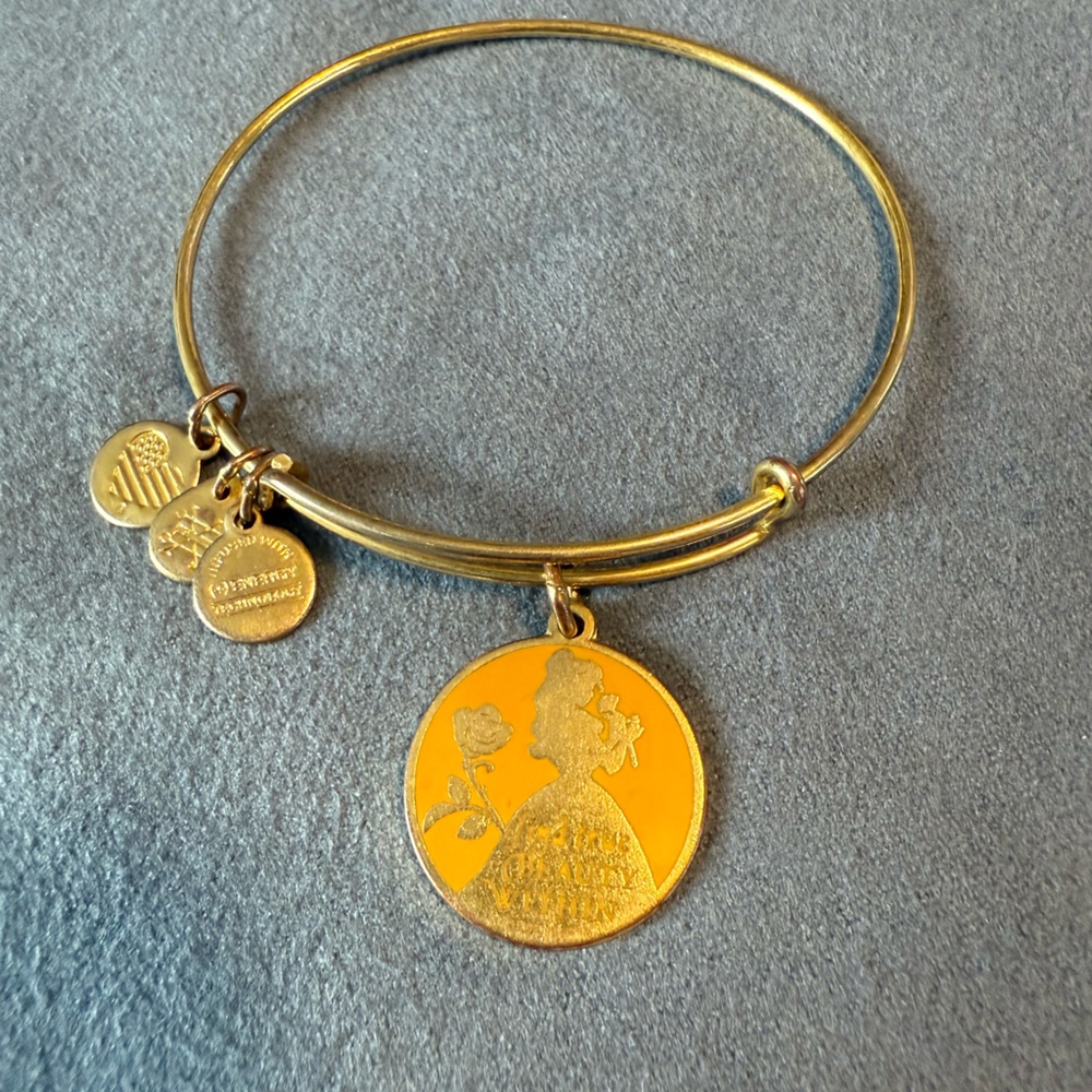Alex and Ani Disney Parks Gold Belle Charm Bracelet